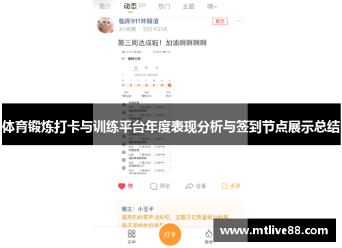 体育锻炼打卡与训练平台年度表现分析与签到节点展示总结